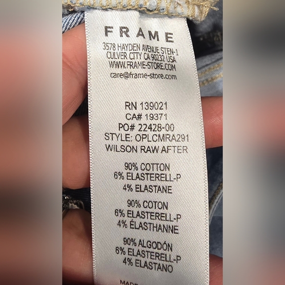 FRAME High Waisted Flare Raw Hem Jeans Size 32 - Picture 7 of 7